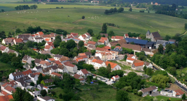 Vue aérienne du village de Mareil-en-France